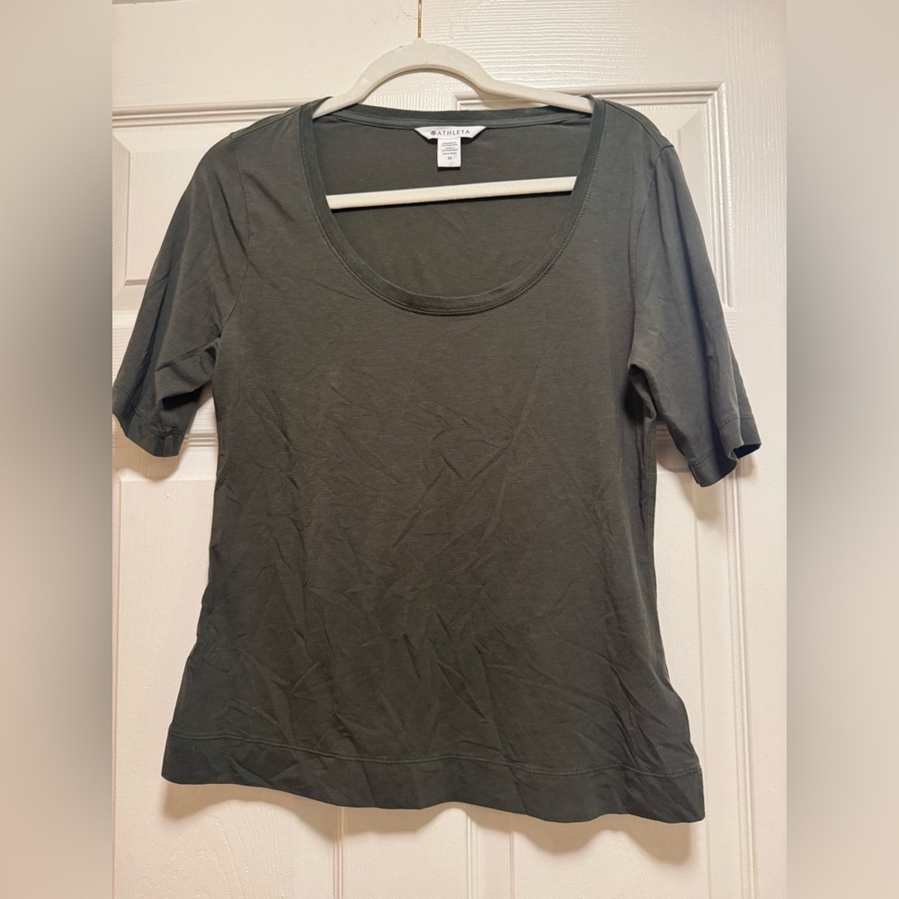 Athleta Outbound Scoop Tee Top Short Sleeve Fitted